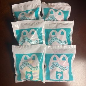 6 Sealed Squishmallows Happy Meal Toys Archie, Cam, Fifi, Grimace, Prince, Sunny